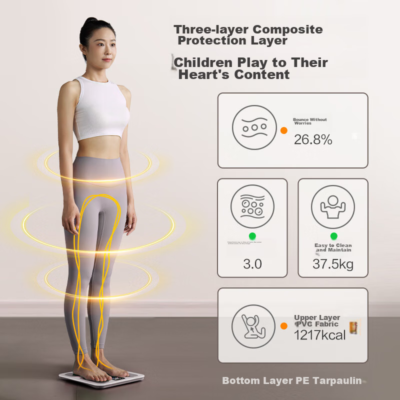 Jingzao Large Screen Four-Electrode Smart Body Fat Scale, Electronic Weight Loss, Home Use, High Precision, Human Health Data Measurement, Body Shaping Weight Scale