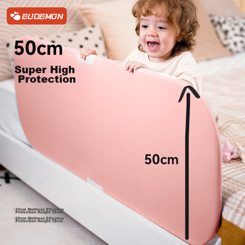 Eudemon Portable Bed Guard Rail, Baby Travel Bed Anti-Fall Child Bedside Barrier, Foldable Fence, Single-Sided 0.9 Meters