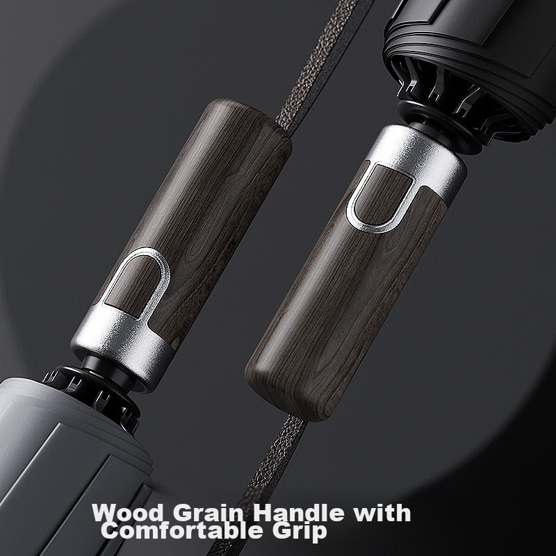 ZUODU Fully Automatic Umbrella, Rain Gear, Reverse Umbrella, Double-Ribbed, Large Size, Reinforced, Thickened, Durable, Windproof, Portable Folding for Men