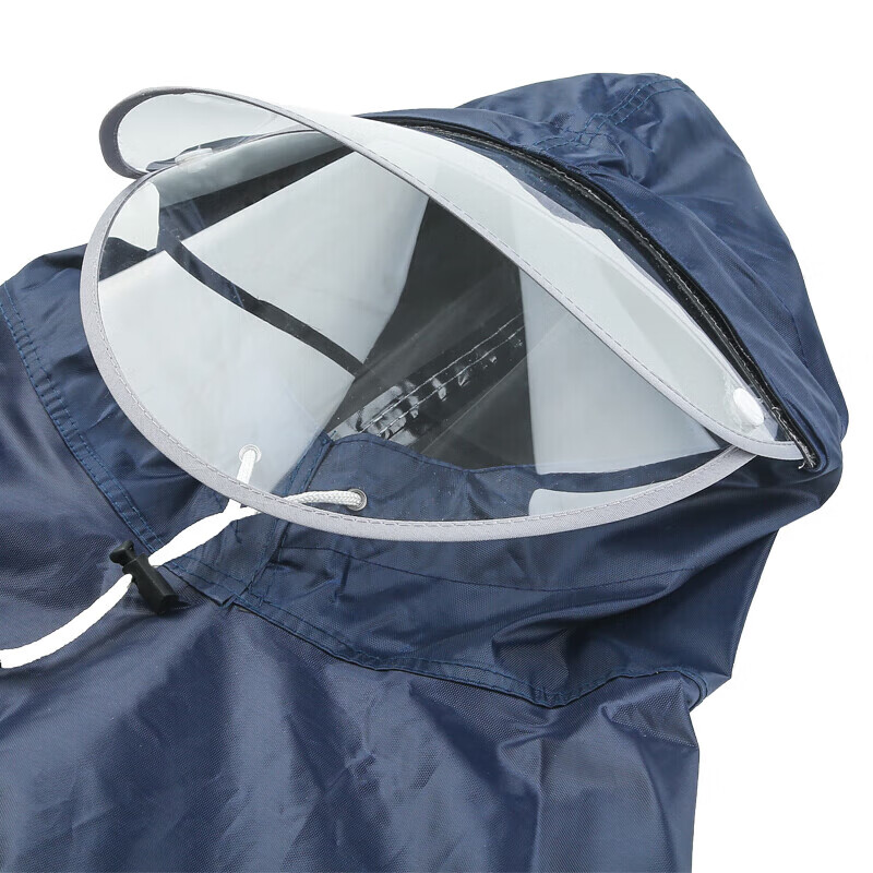 Xiangzhou Xiaozhen Electric Bike Raincoat, Single Person, Navy Blue, 5XL