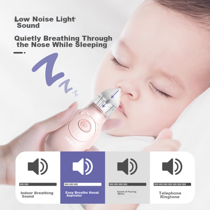 Yijan Electric Nasal Aspirator, Baby Nasal Irrigator, Newborn Infant Child Nasal Congestion Cleaner, Nasal Blockage Remover DQ22