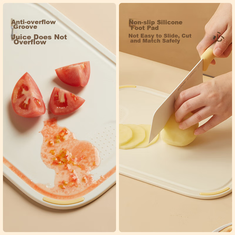 SUPOR Knife Set with Baby Cutting Board, Baby Food And Fruit Knife, Complete Kitchen Set with Chopping Board, Four-In TK23008E