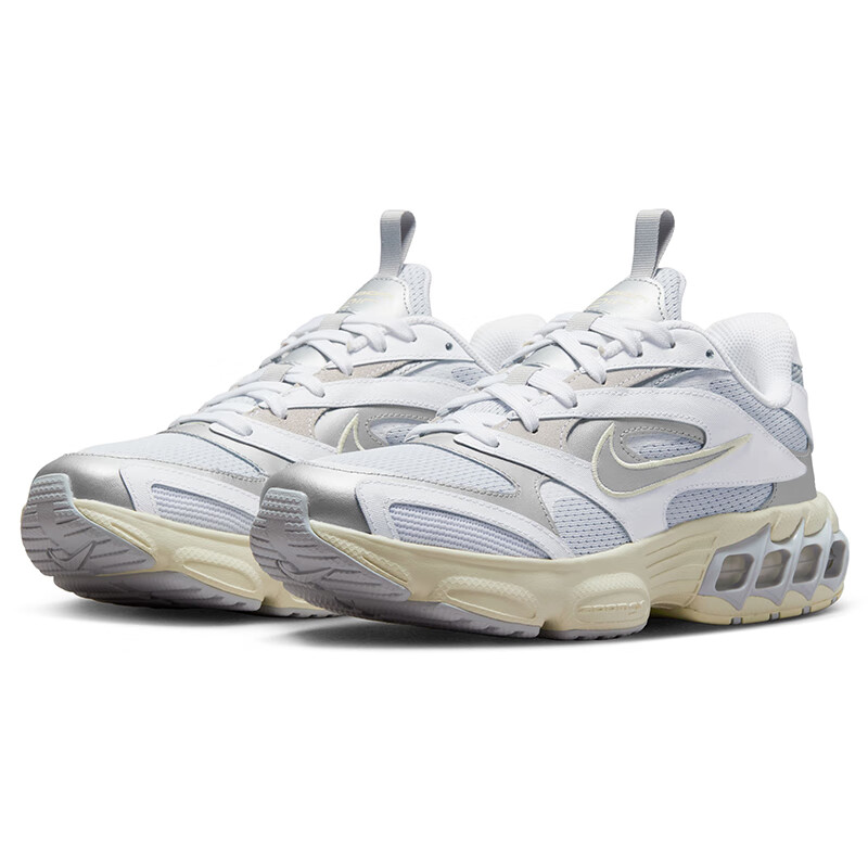 Nike Women's Running Shoes, Cushioned ZOOM AIR FIRE Low-Top Sneakers, FD9860-001, Silver Gray/white, Size 37.5