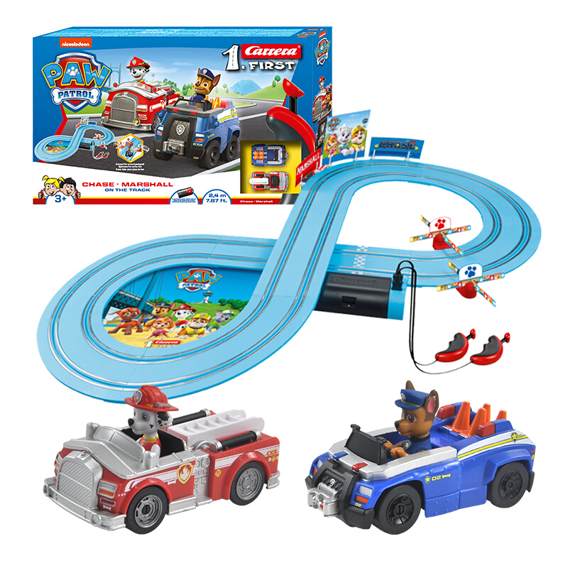 Carrera Track Racing Car First Series Paw Patrol Children's Toy, Boys' Gift, Two-Person Remote Control Car