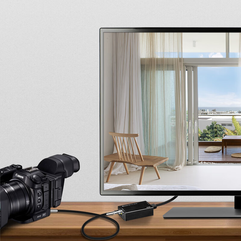 Biaze SDI to HDMI High-Definition Converter HD/3G-SDI Broadcast-Grade Audio And Video Synchronization 1080P for Surveillance Camera And TV Station Use HQ12