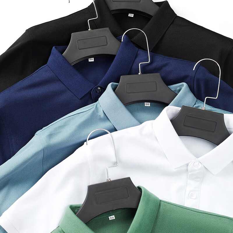 ROMON Men's Casual Business Short-Sleeve T-Shirt, Summer Top, POLO Undershirt, Men's Clothing PL2403, White, 3XL