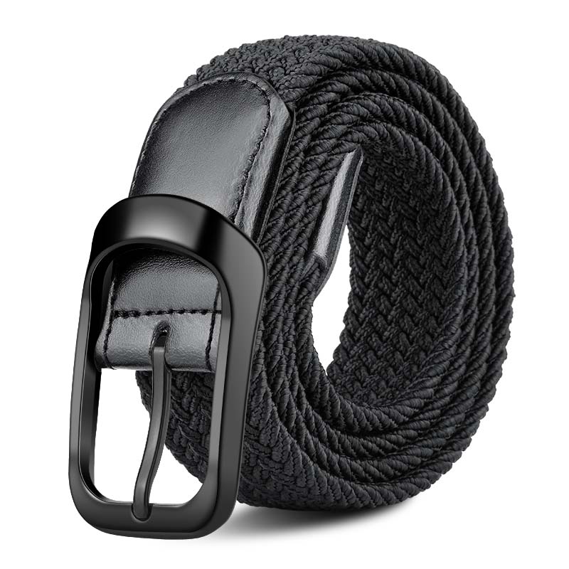 JEVI Men's Versatile Elastic Woven Stretch Belt Men's Decorative Canvas Belt Young Men's Casual Jeans Belt Fashion