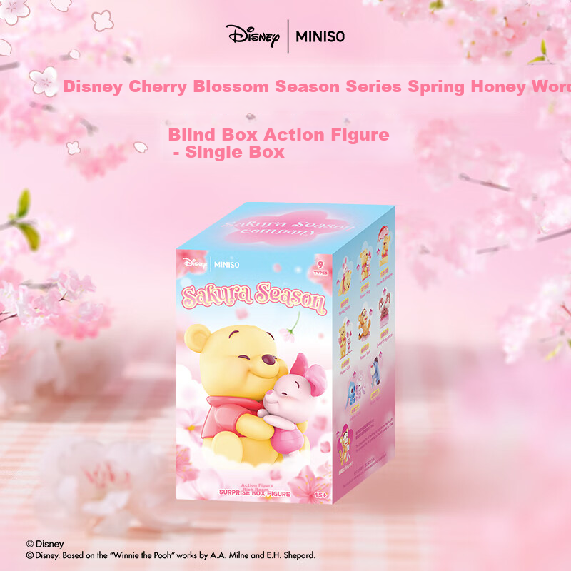 MINISO Disney Cherry Blossom Season Series Spring Honey Words Blind Box Desktop Ornament Toy Birthday Gift for Men and Women