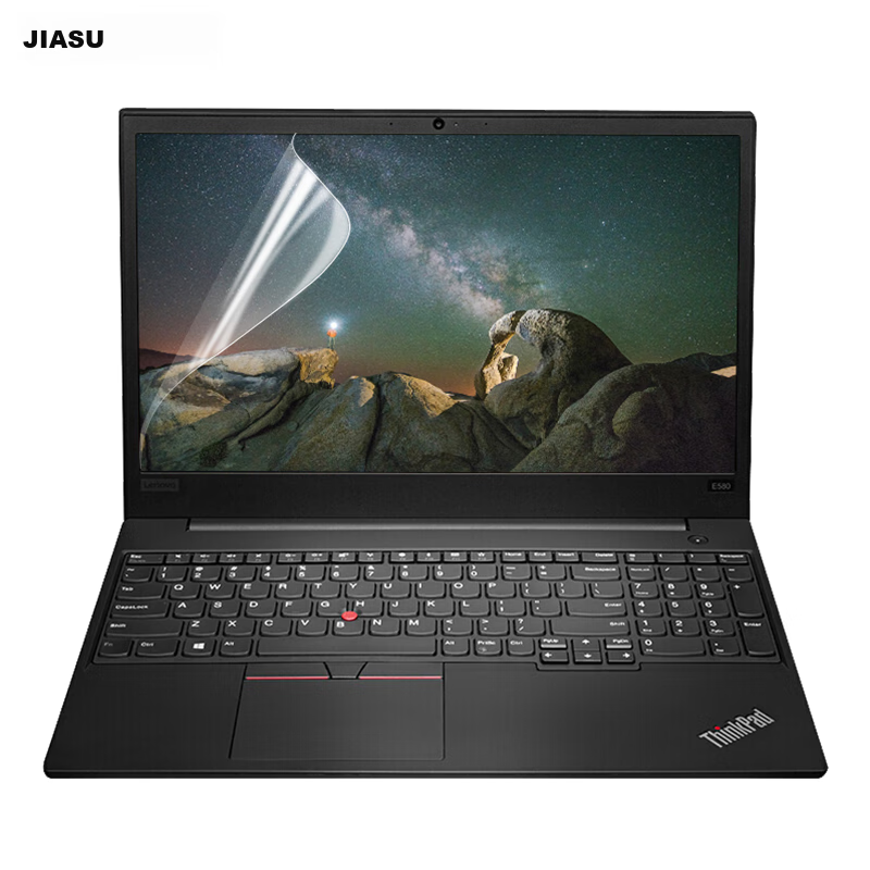 Jiasu ThinkPad E15/T15/P15v/L15 E585-595 T570-590 Keyboard Cover + Anti-Blue Light Screen Protector, 15.6-Inch Laptop Screen Protector Set