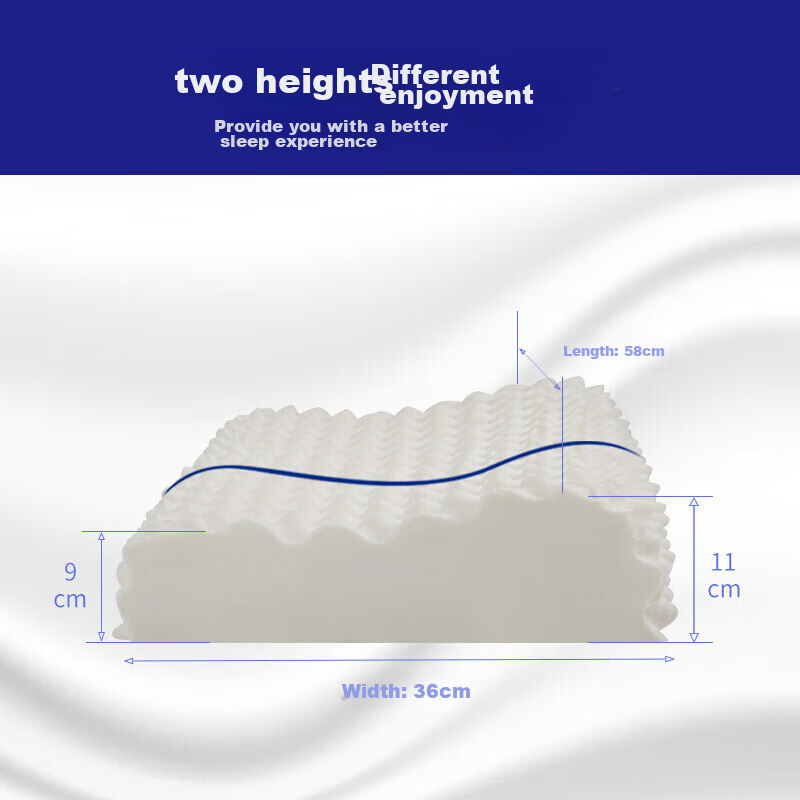 Paratex Granular Massage Wave Pillow, Imported from Thailand, Natural Latex Pillow, 94% Latex Content, Antibacterial Model