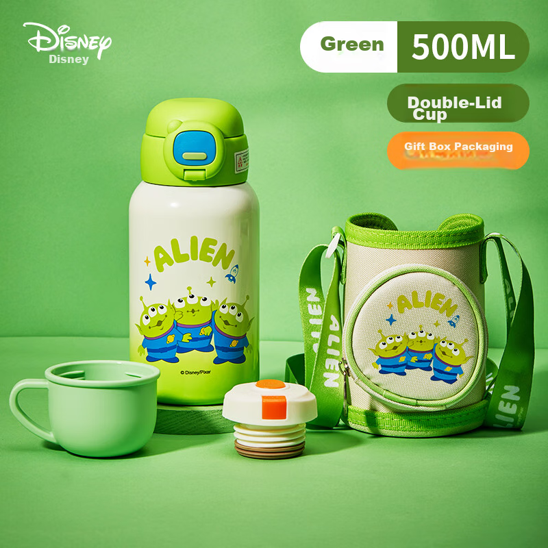 Disney Children's Insulated Cup with Straw, 316 Stainless Steel Baby Direct Drinking Bottle, Portable Water Cup for Boys And Girls, Elementary School Students