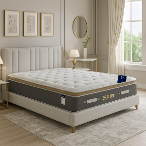 GREEN REST Exir Mattress – Padded Top Pocket Spring Mattress with Memory Foam & Eurolux Foam Plush Luxury Comfort & Ergonomic Support